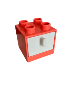 Lego Duplo skříňka s šuplíkem korálovobílá
